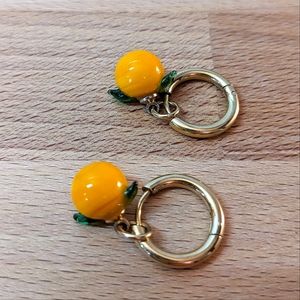 Ninfa handmade glass tangerine earrings